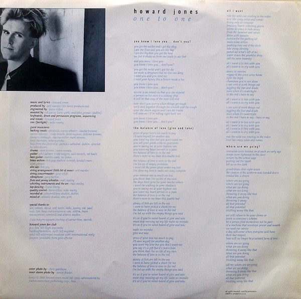 Howard Jones - One To One - LP