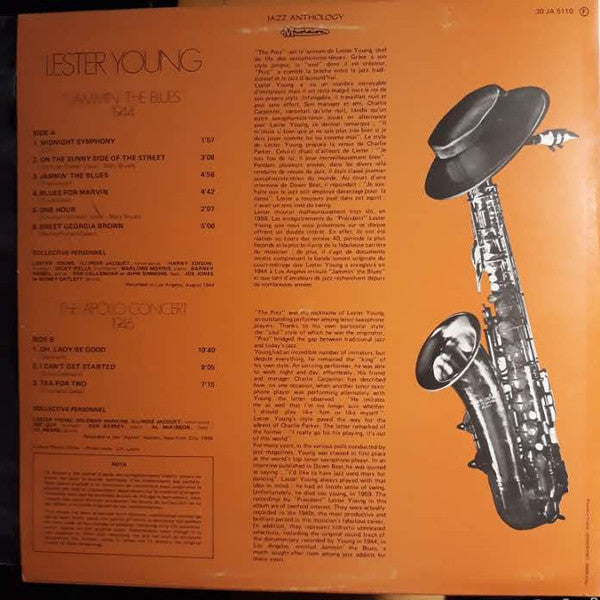 Lester Young - Jammin' The Blues  - The Apollo Concert - LP