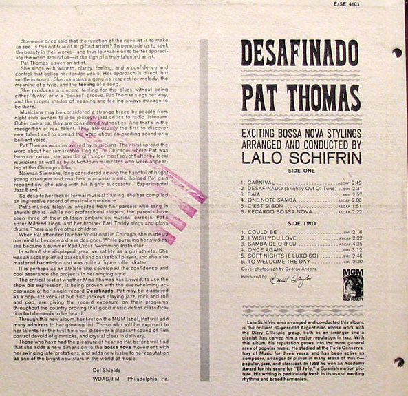 Pat Thomas  - Desafinado - LP