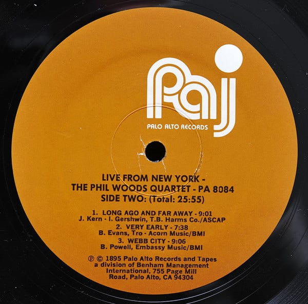The Phil Woods Quartet - Live From New York - LP