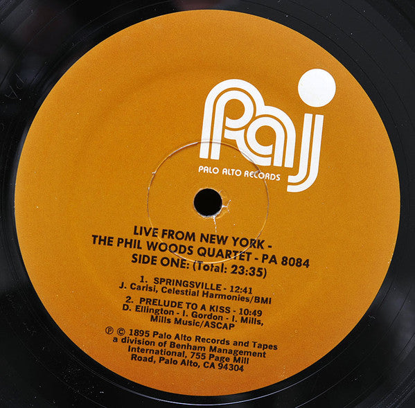 The Phil Woods Quartet - Live From New York - LP