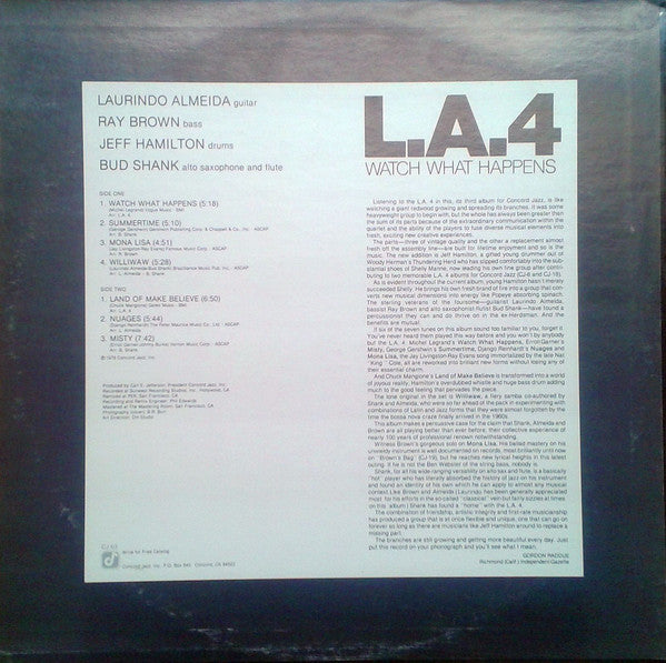 LA4 - Watch What Happens - LP