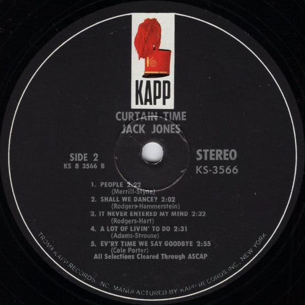 Jack Jones - Curtain Time - LP