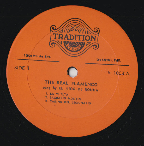 El Niño De Ronda* -  Sings The Real Flamenco - LP