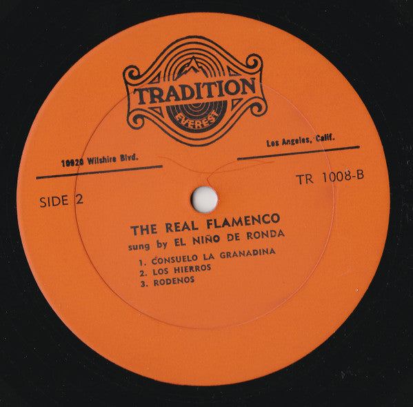 El Niño De Ronda* -  Sings The Real Flamenco - LP
