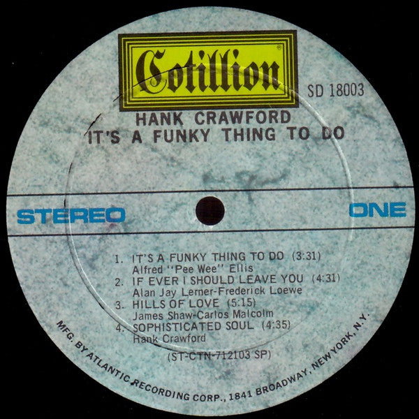 Hank Crawford - It's A Funky Thing To Do - LP