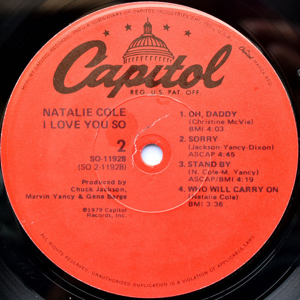 Natalie Cole - I Love You So - LP