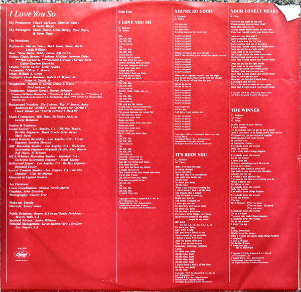 Natalie Cole - I Love You So - LP