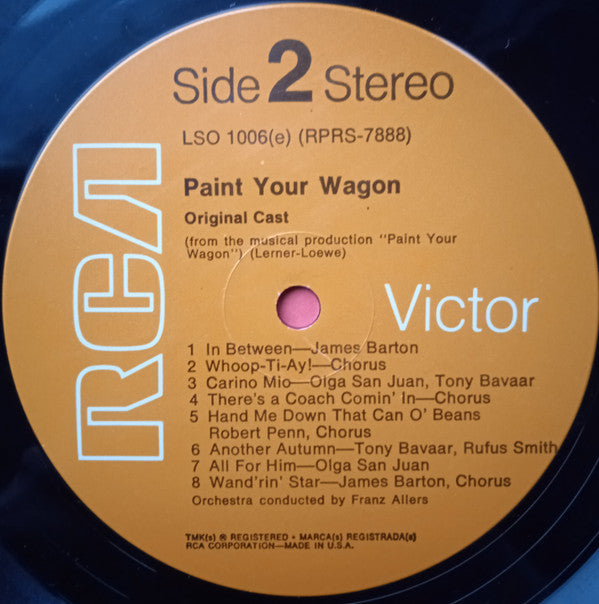 Lerner-Loewe* - Paint Your Wagon (Original Cast Recording) - LP