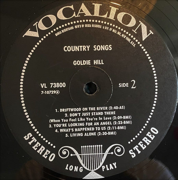 Goldie Hill - Country Songs - LP