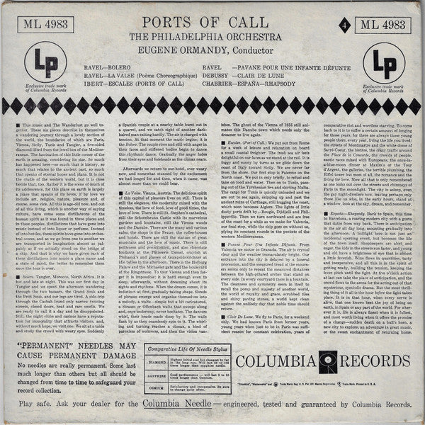 The Philadelphia Orchestra, Eugene Ormandy - Ports Of Call - LP