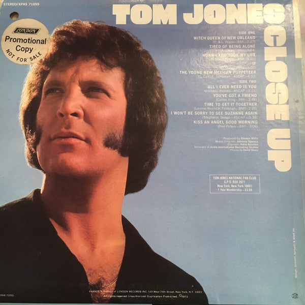 Tom Jones - Close Up - LP