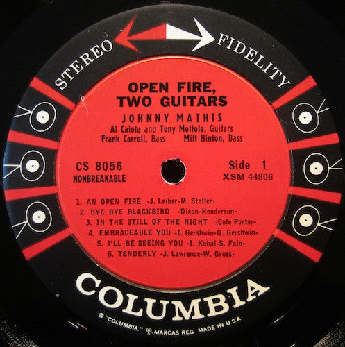Johnny Mathis - Open Fire, Two Guitars - LP
