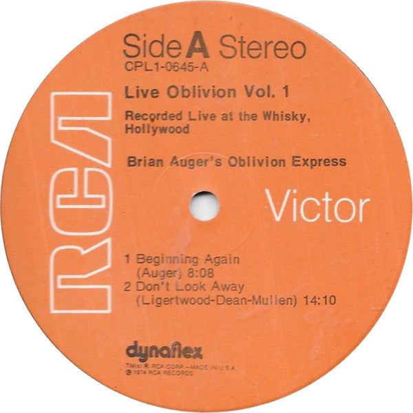 Brian Auger's Oblivion Express - Live Oblivion Vol. 1 - LP