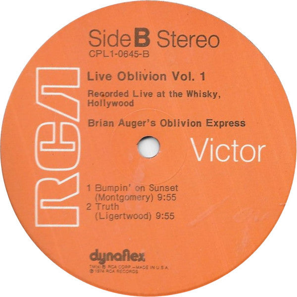 Brian Auger's Oblivion Express - Live Oblivion Vol. 1 - LP