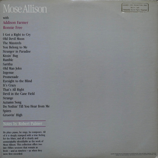 Mose Allison - Ol' Devil Mose - LP
