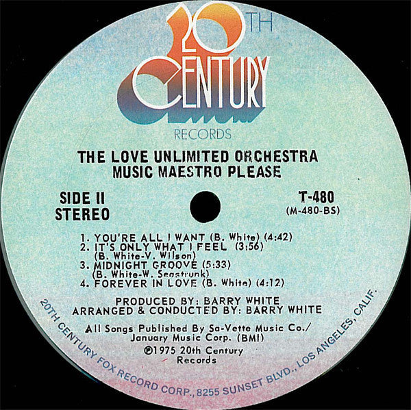 Love Unlimited Orchestra - Music Maestro Please - LP