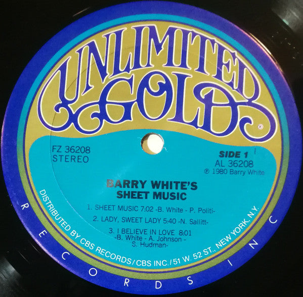 Barry White - Barry White's Sheet Music - LP