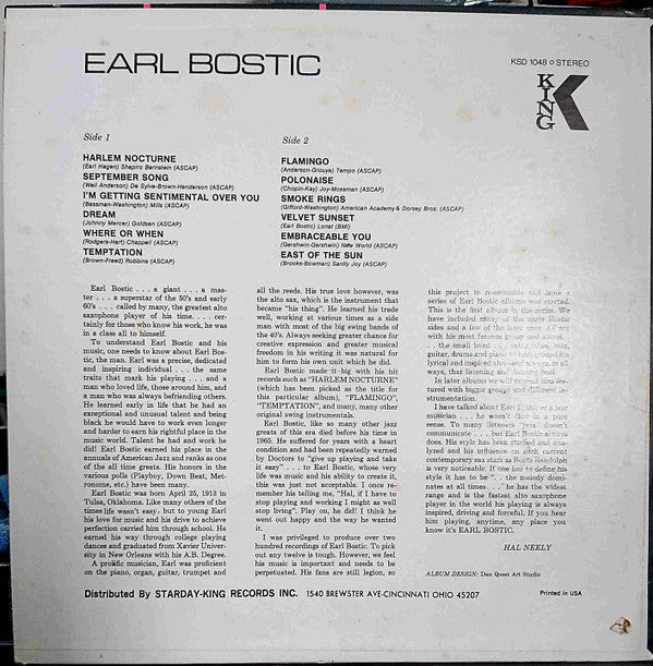 Earl Bostic - Harlem Nocturne - LP