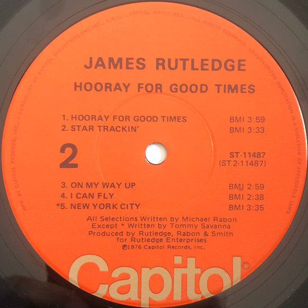 James Rutledge* - Hooray For Good Times - LP