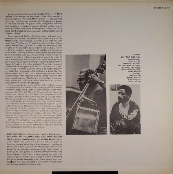 Buddy Montgomery - This Rather Than That - LP