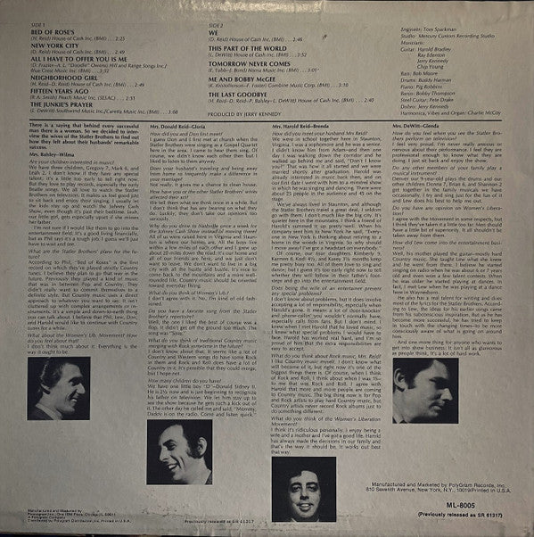 The Statler Brothers - Bed Of Rose's - LP