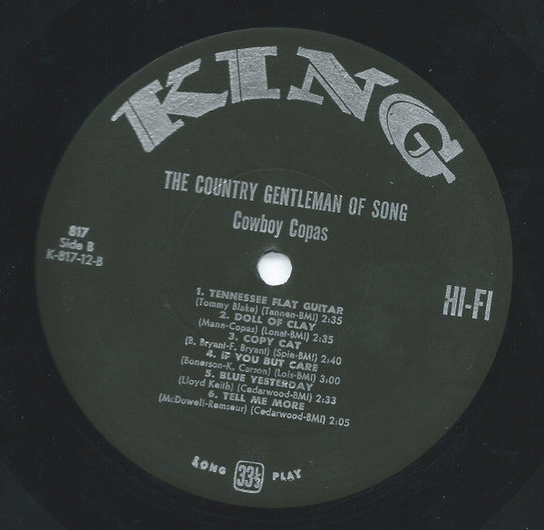 Cowboy Copas - The Country Gentleman Of Song - LP