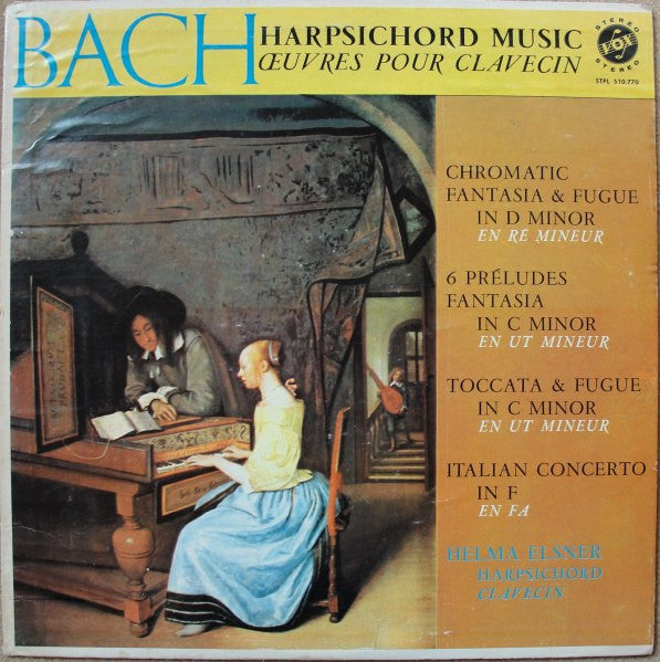 Bach*, Helma Elsner - Harpsichord Music / Œuvres Pour Clavecin - LP