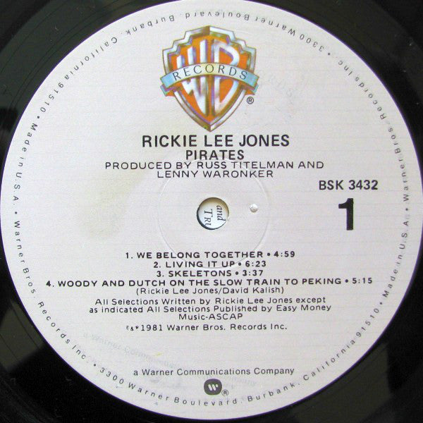 Rickie Lee Jones - Pirates - LP