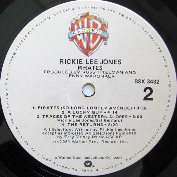 Rickie Lee Jones - Pirates - LP