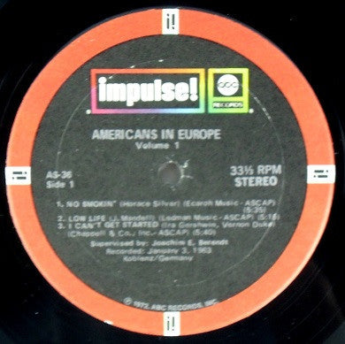 Various - Americans In Europe, Vol.1 - LP