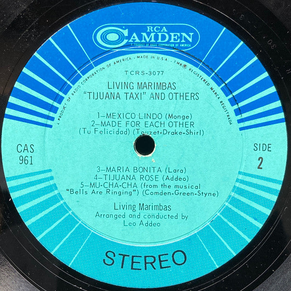 Living Marimbas - Tijuana Taxi - LP