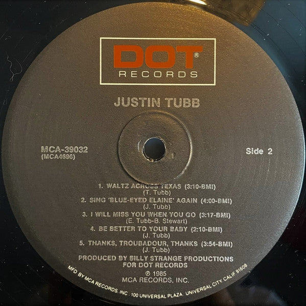 Justin Tubb - Justin Tubb - LP
