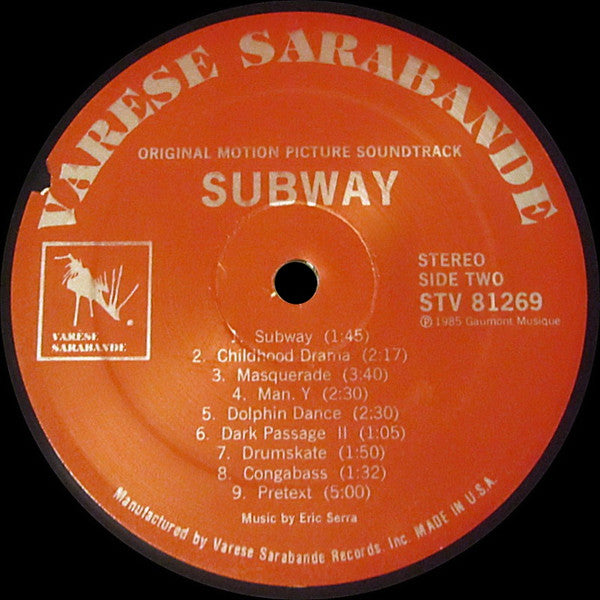 Eric Serra - Subway (Original Motion Picture Soundtrack) - LP