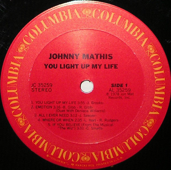 Johnny Mathis - You Light Up My Life - LP