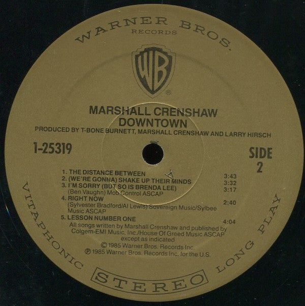 Marshall Crenshaw - Downtown - LP