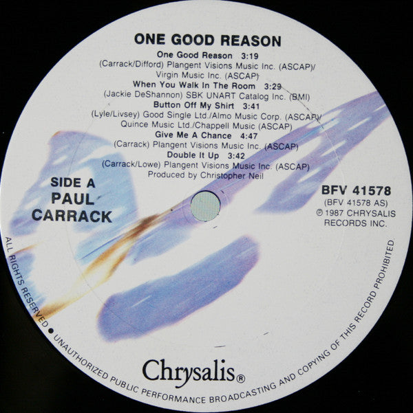 Paul Carrack - One Good Reason - LP