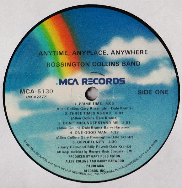 Rossington Collins Band - Anytime, Anyplace, Anywhere - LP