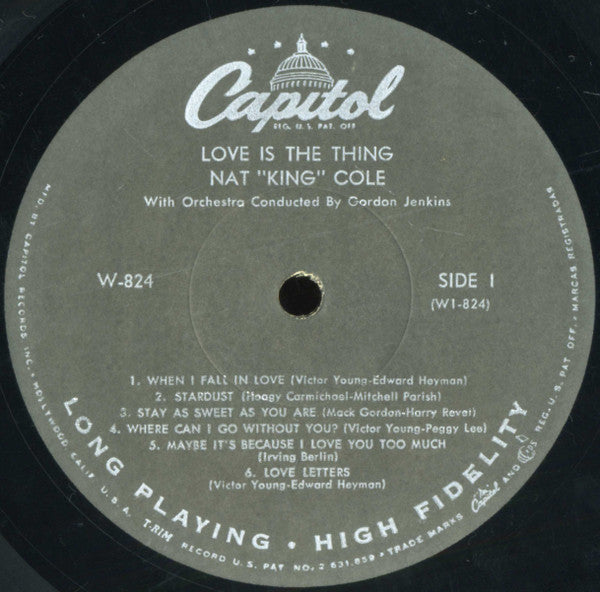 Nat "King" Cole* - Love Is The Thing - LP