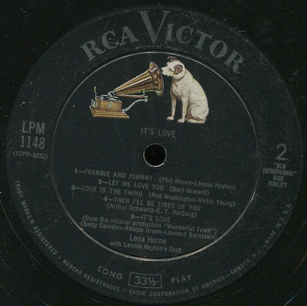 Lena Horne With Lennie Hayton And His Orchestra - It's Love - LP