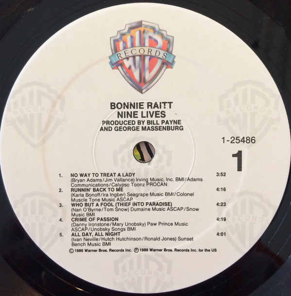 Bonnie Raitt - Nine Lives - LP