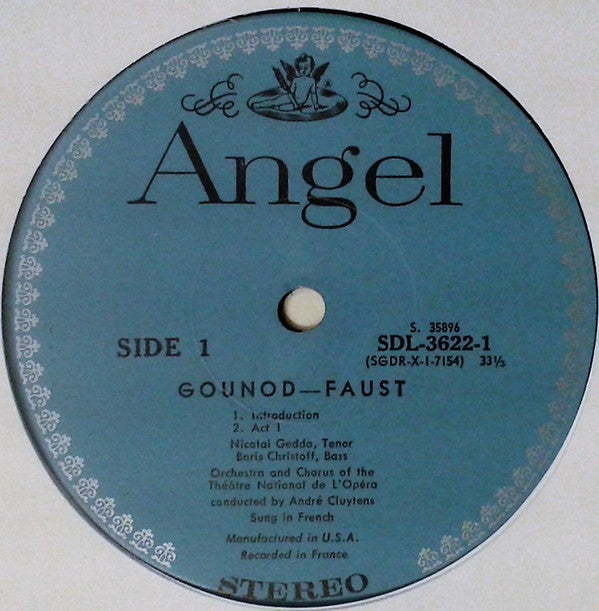 Gounod* / Victoria De Los Angeles, Nicolai Gedda, Boris Christoff, André Cluytens, Orchestra* And Chorus Of The Théâtre National De l'Opéra* - Faust - LP