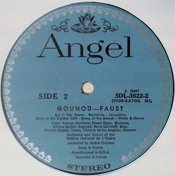 Gounod* / Victoria De Los Angeles, Nicolai Gedda, Boris Christoff, André Cluytens, Orchestra* And Chorus Of The Théâtre National De l'Opéra* - Faust - LP