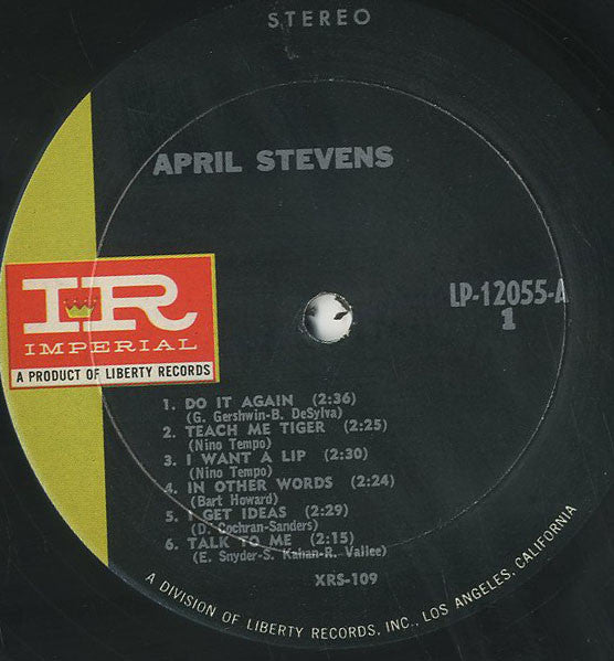 April Stevens - Teach Me Tiger! - LP