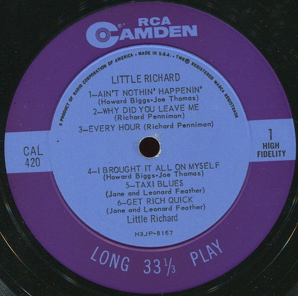 Little Richard And Buck Ram And His Rock'n Ram Orchestra* - Little Richard - LP