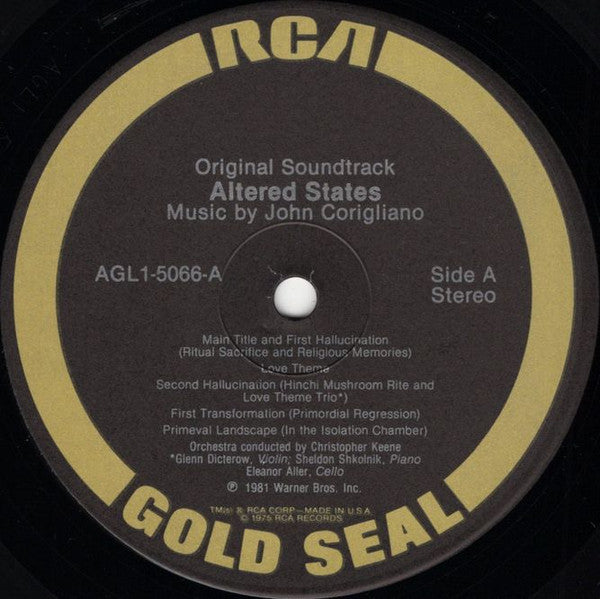 John Corigliano - Altered States: Original Soundtrack - LP
