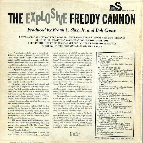 Freddy Cannon - The Explosive!  Freddy Cannon