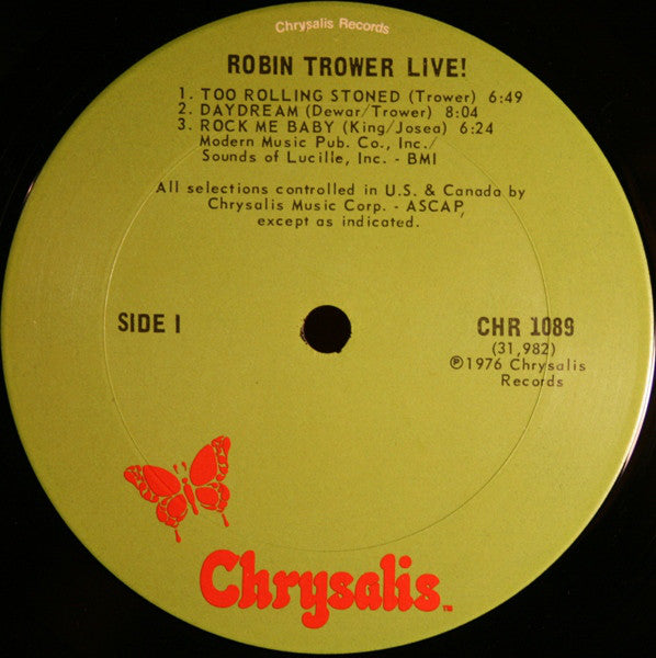 Robin Trower - Robin Trower Live! - LP
