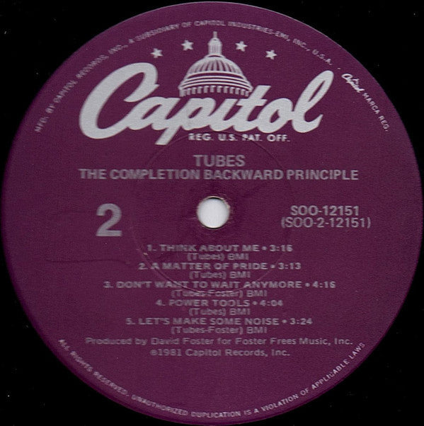 Tubes* - The Completion Backward Principle - LP