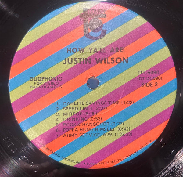 Justin Wilson - How Y'All Are! - LP